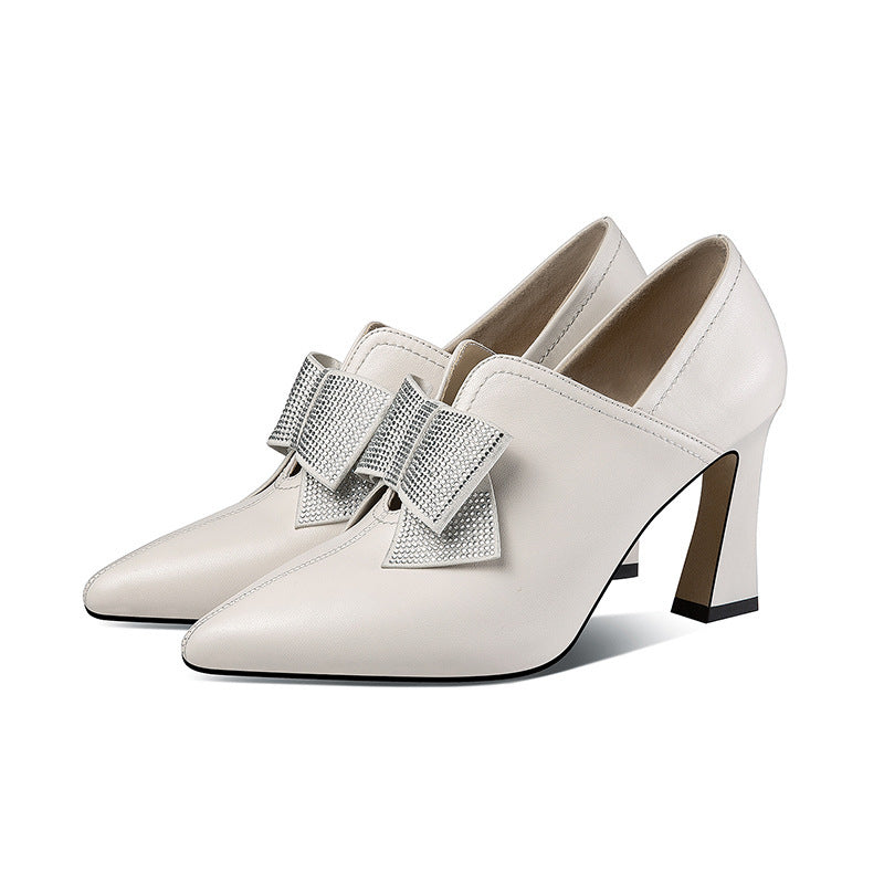 Escarpins à Talons Hauts avec Nœud et Strass