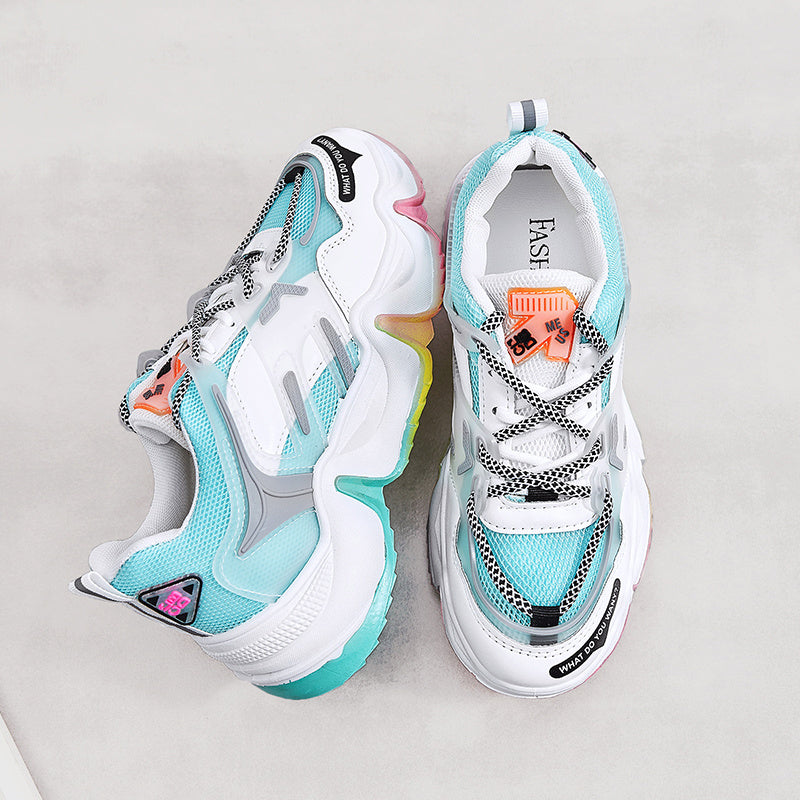 Baskets d'été à semelle arc-en-ciel pour femmes