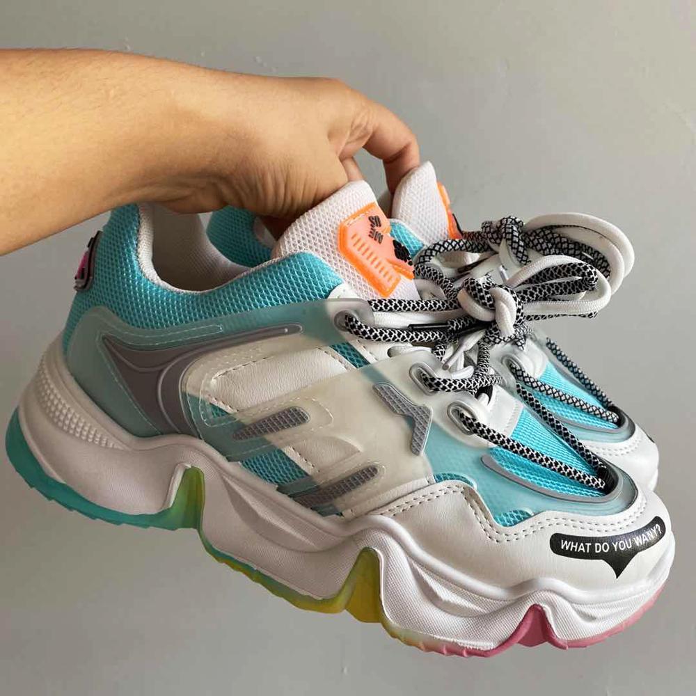 Baskets d'été à semelle arc-en-ciel pour femmes