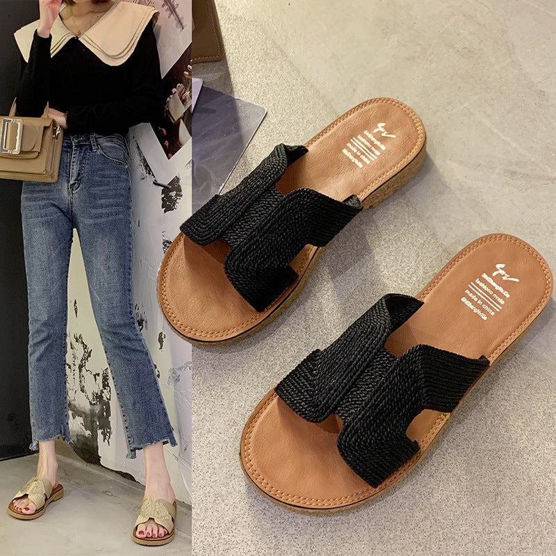 Sandales de plage à semelle épaisse tendance