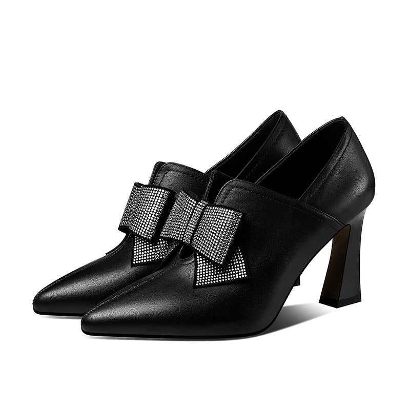 Escarpins à Talons Hauts avec Nœud et Strass