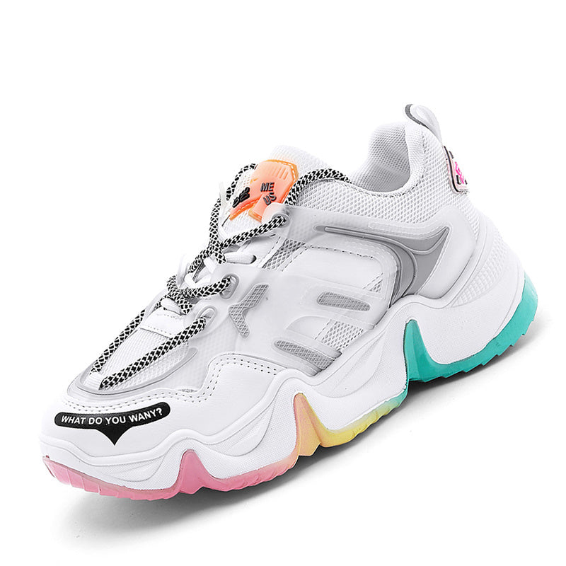 Baskets d'été à semelle arc-en-ciel pour femmes