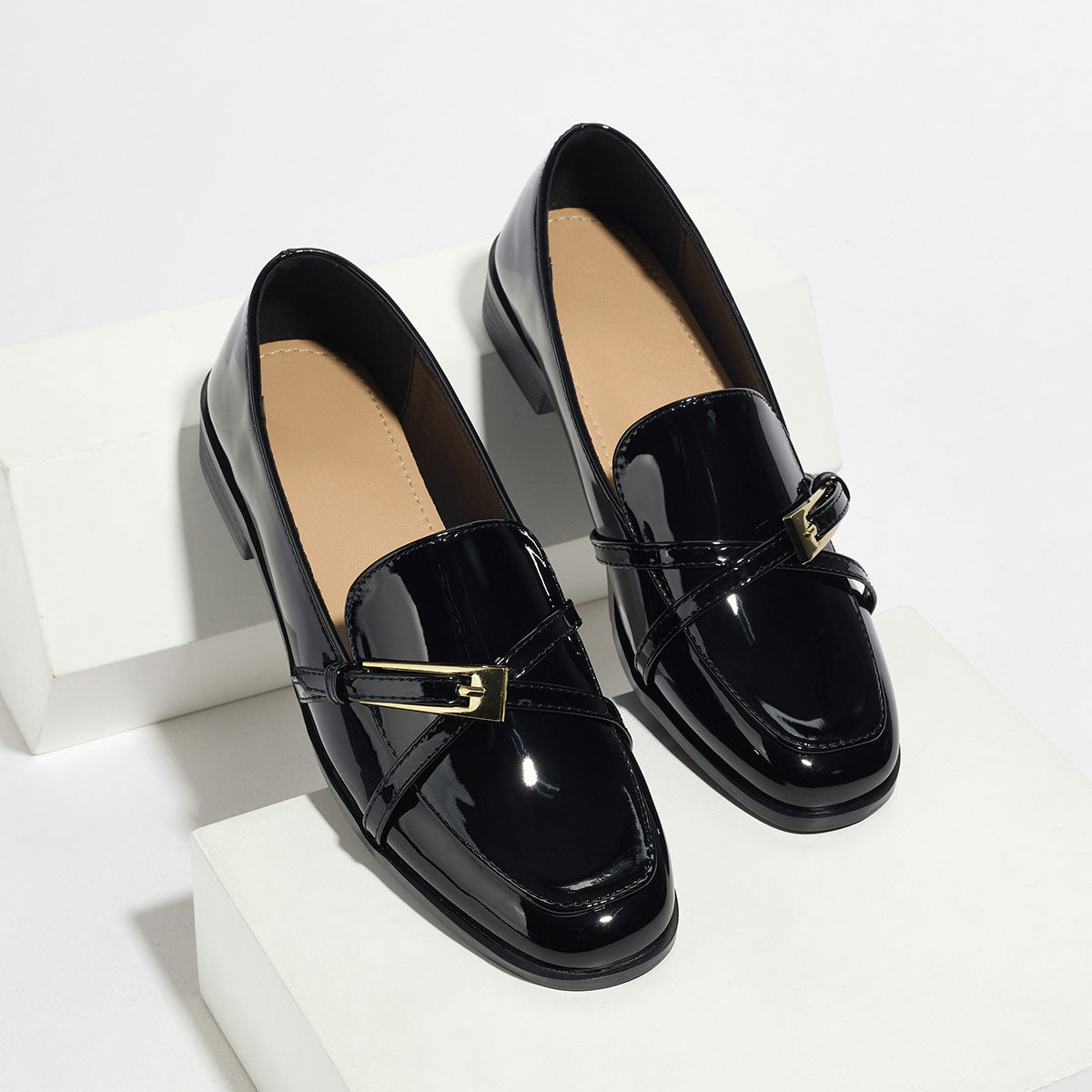 VerniSquare Patent Loafers