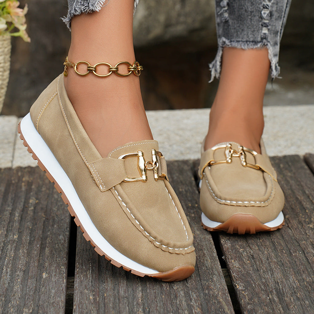 MilaSoft Khaki Moccasins