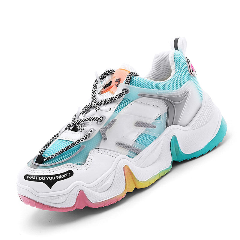 Baskets d'été à semelle arc-en-ciel pour femmes