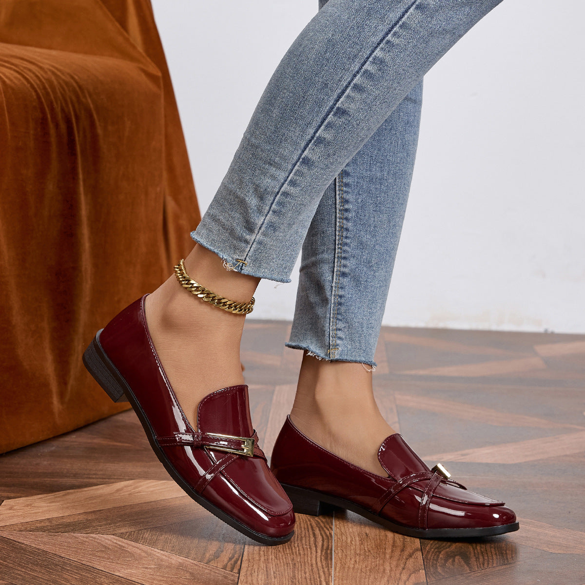 VerniSquare Patent Loafers