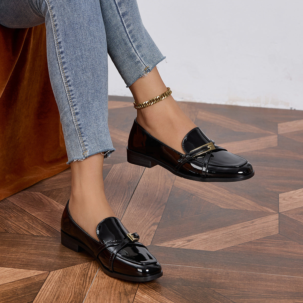 VerniSquare Patent Loafers