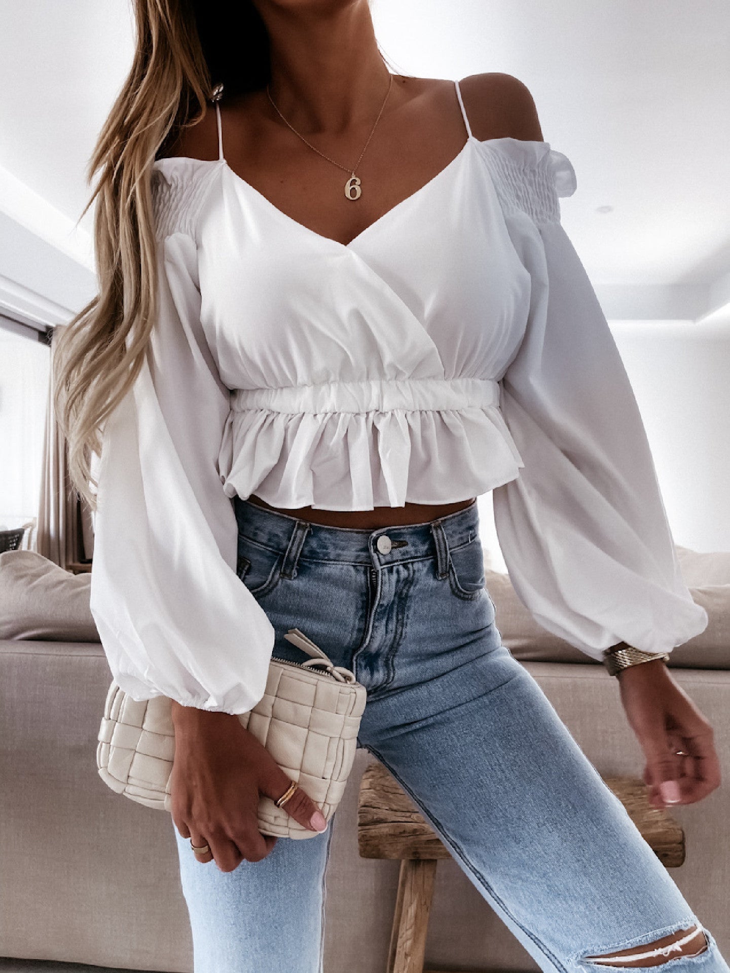 Blouse Élégante à Volants