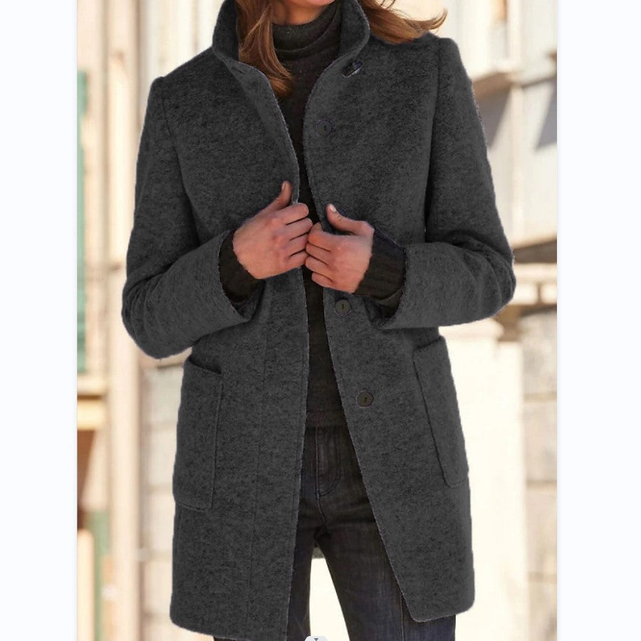 Manteau Laine Élégant Femme – Chic Automne/Hiver