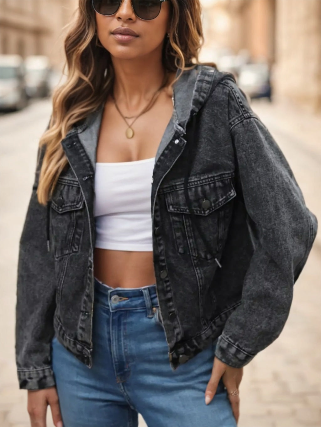Veste en Jean Tendance pour Femme