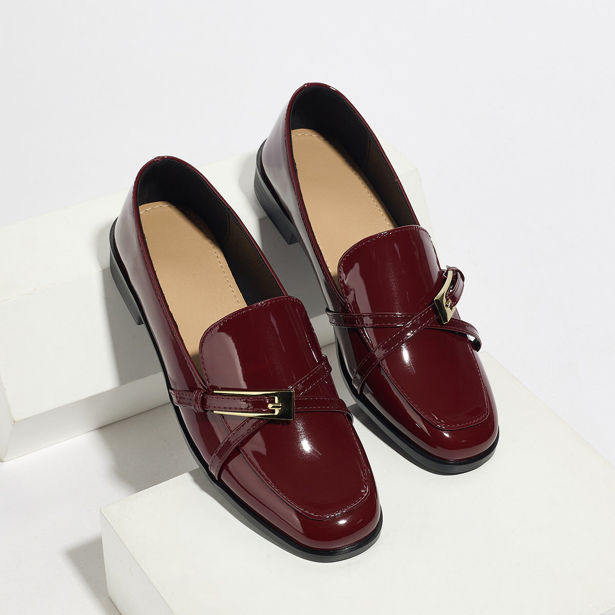 VerniSquare Patent Loafers